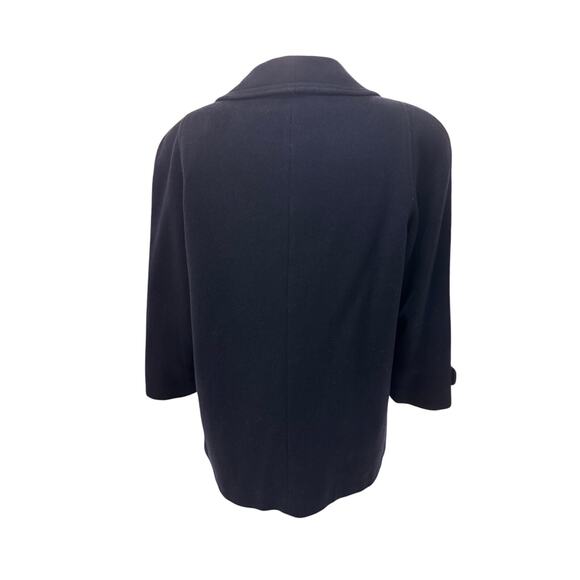 Super Fina Alorna Forstmann Jacket Women Large Blue Double Breasted Wool Coat - Picture 2 of 7